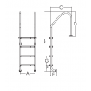Merdevine FF Standard AISI 304 2 step. - ANKER
